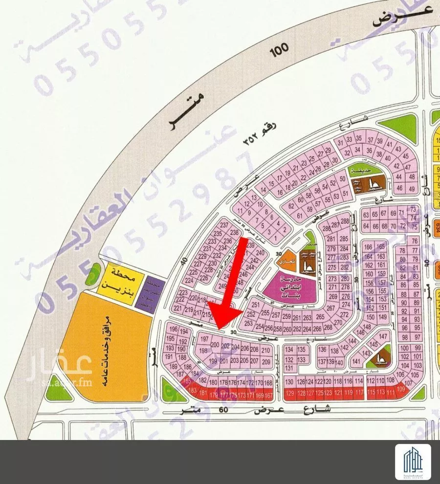 أرض 1441 م² في العقيق