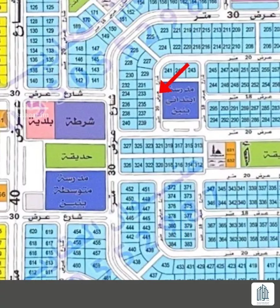 أرض 770 م² في الكوثر