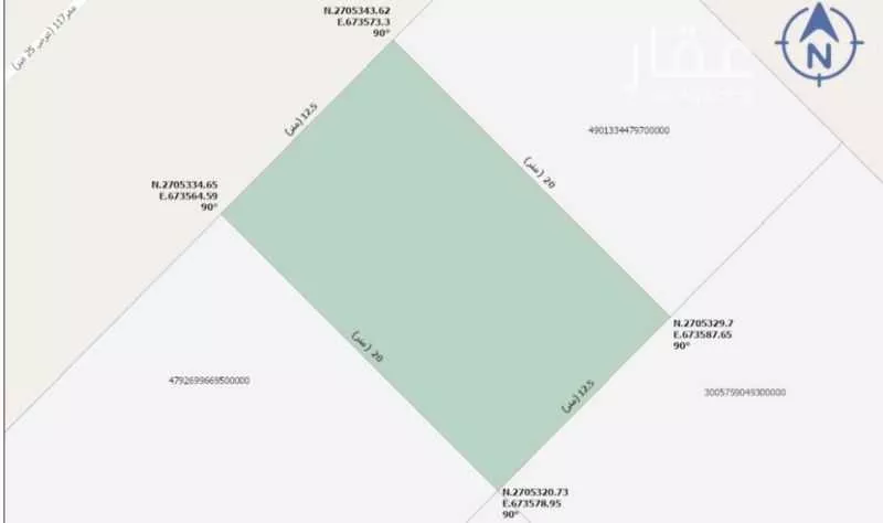 أرض 250 م² في عريض 3