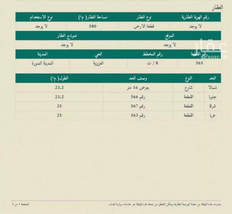 أرض 580 م² في السكة الحديدية