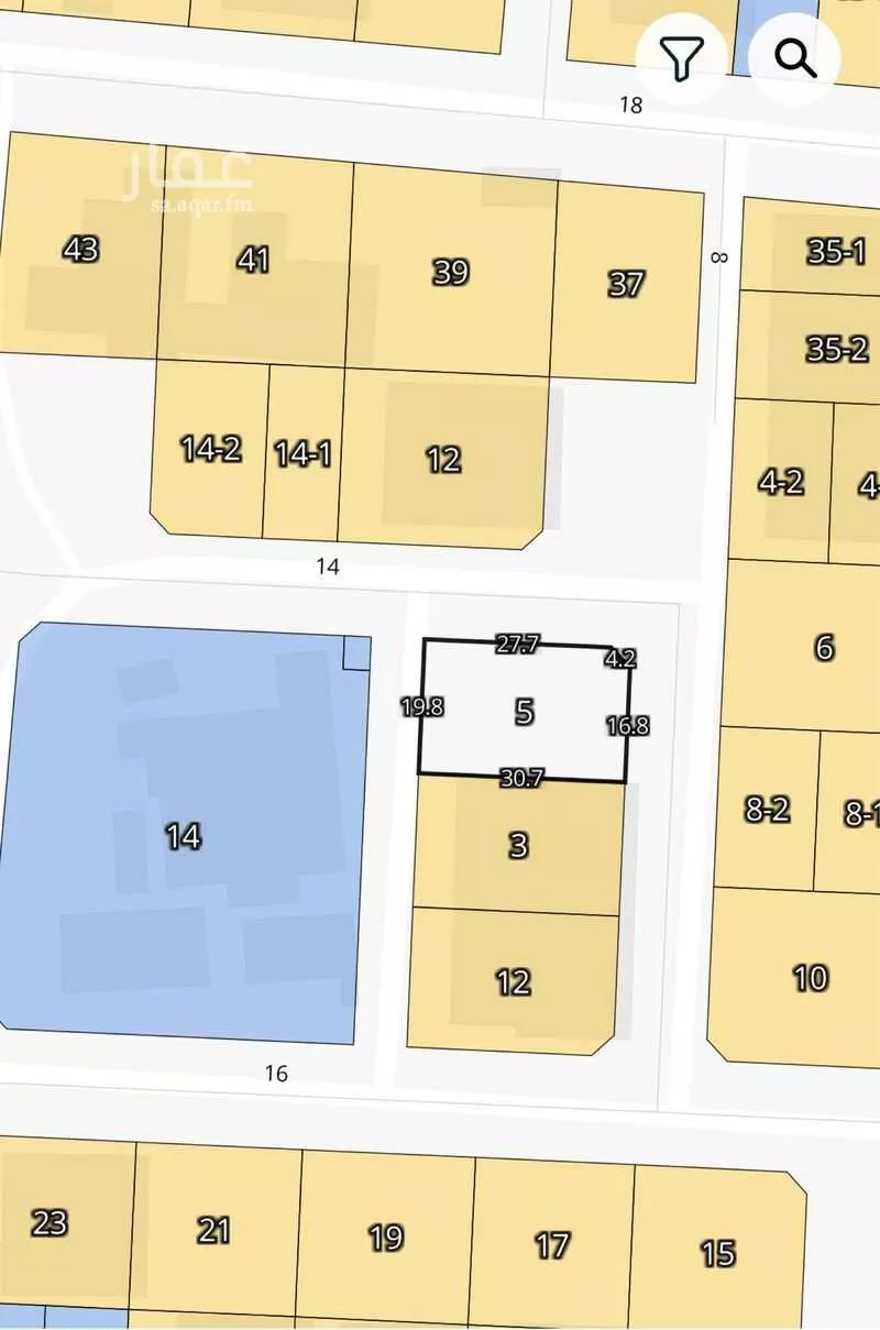 أرض 615 م² في قلعة مخيط