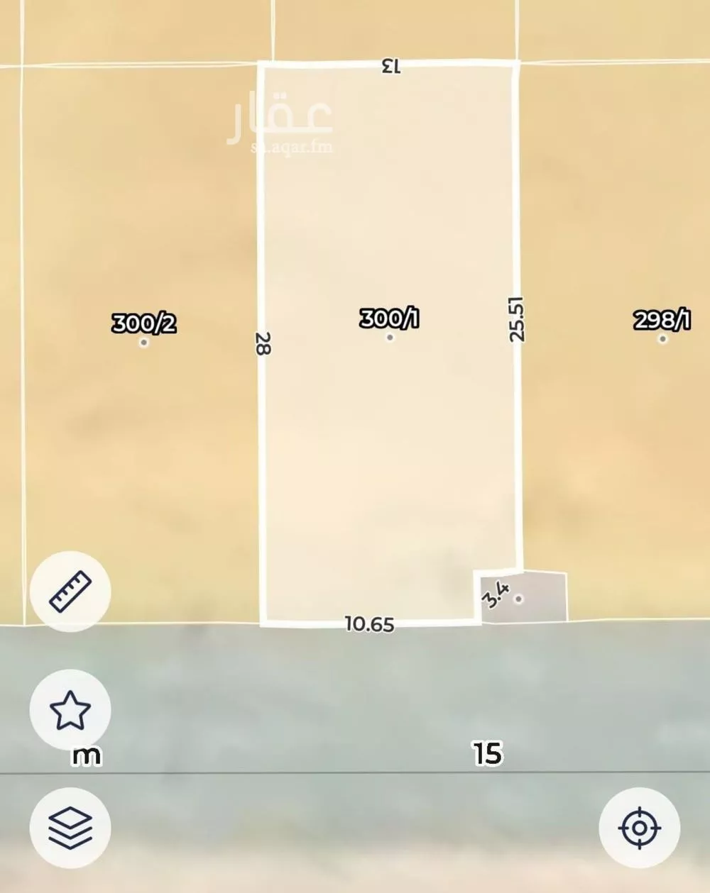 أرض 357 م² في الرمال 2