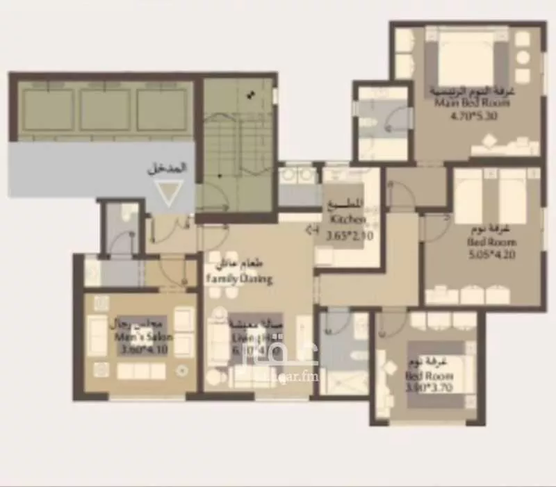 3 bedroom apartment in Bani Harithah, Madinah 4