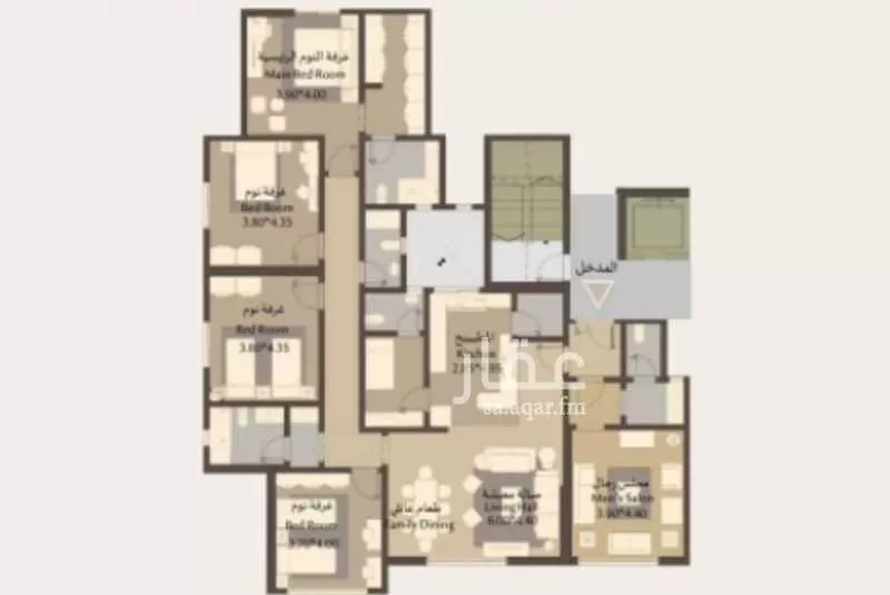 3 bedroom apartment in Bani Harithah, Madinah 3