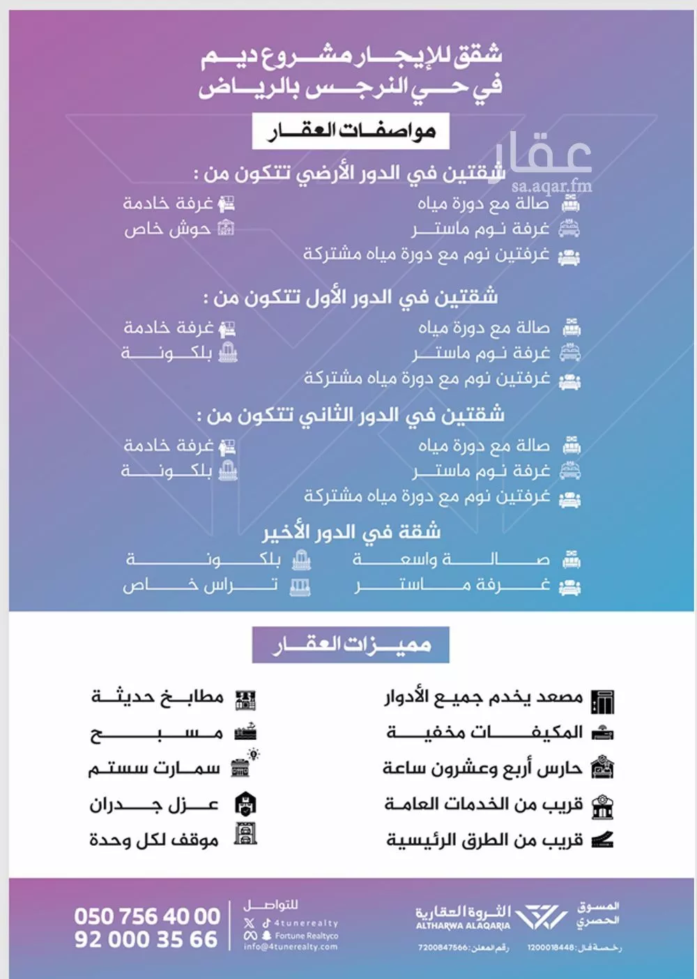 3 bedroom apartment in Al Narjis 3