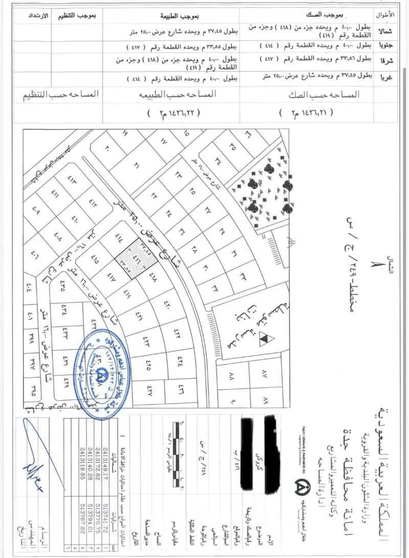 1426 sqm land in Taibah 2