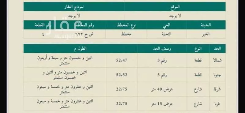 أرض 1194 م² في التحلية 2