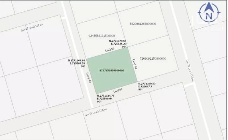 أرض 2100 م² في الشرق 3