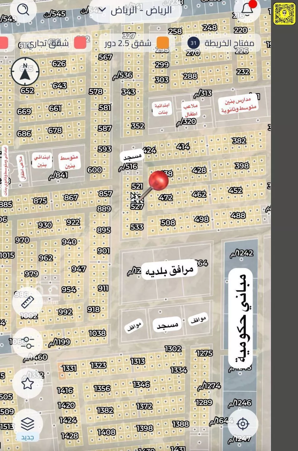 أرض 759 م² في الشرق 2