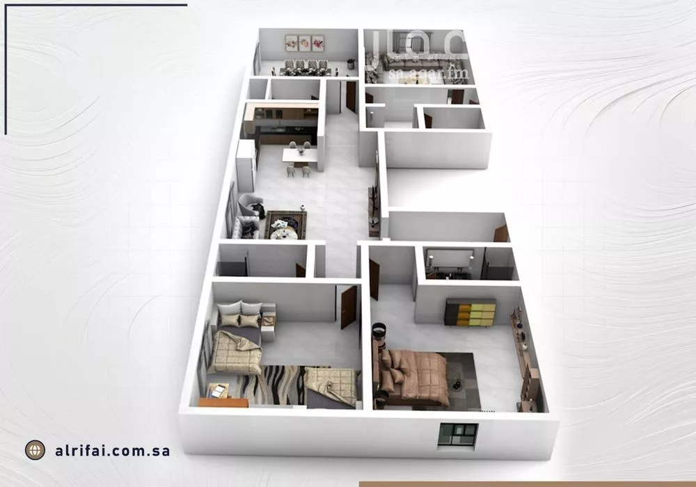 شقة 4 غرف في النعيم 5