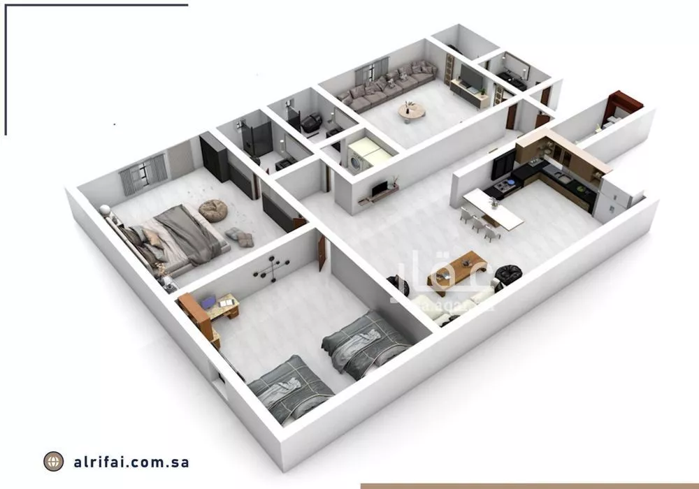 شقة 3 غرف في السلامة 4