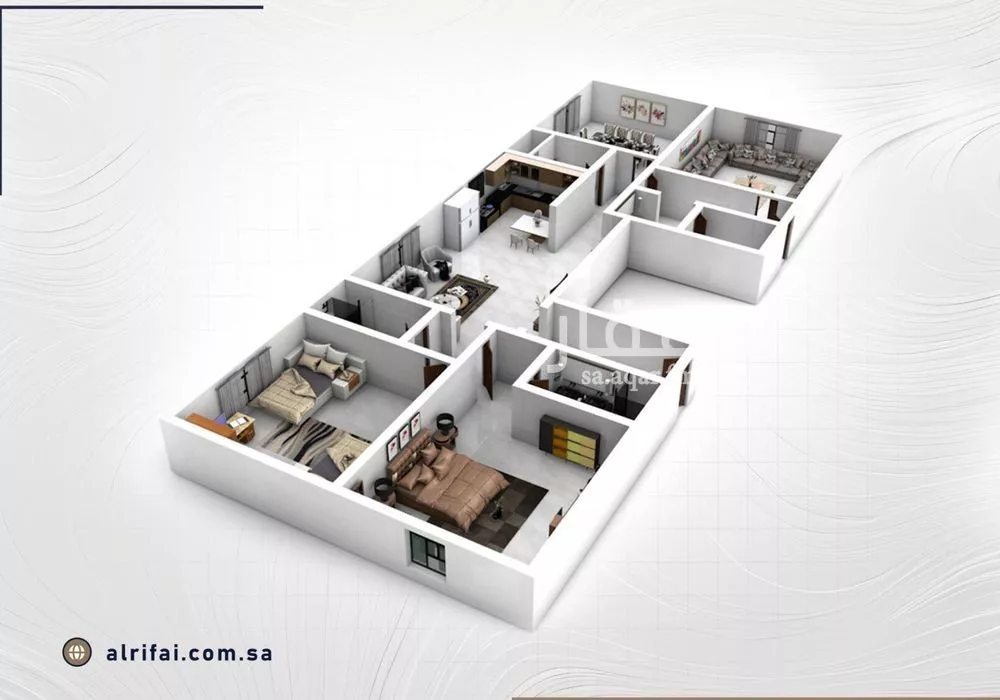 شقة 4 غرف في النعيم 3