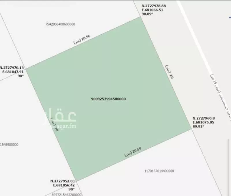 أرض 411 م² في الفاروق 3