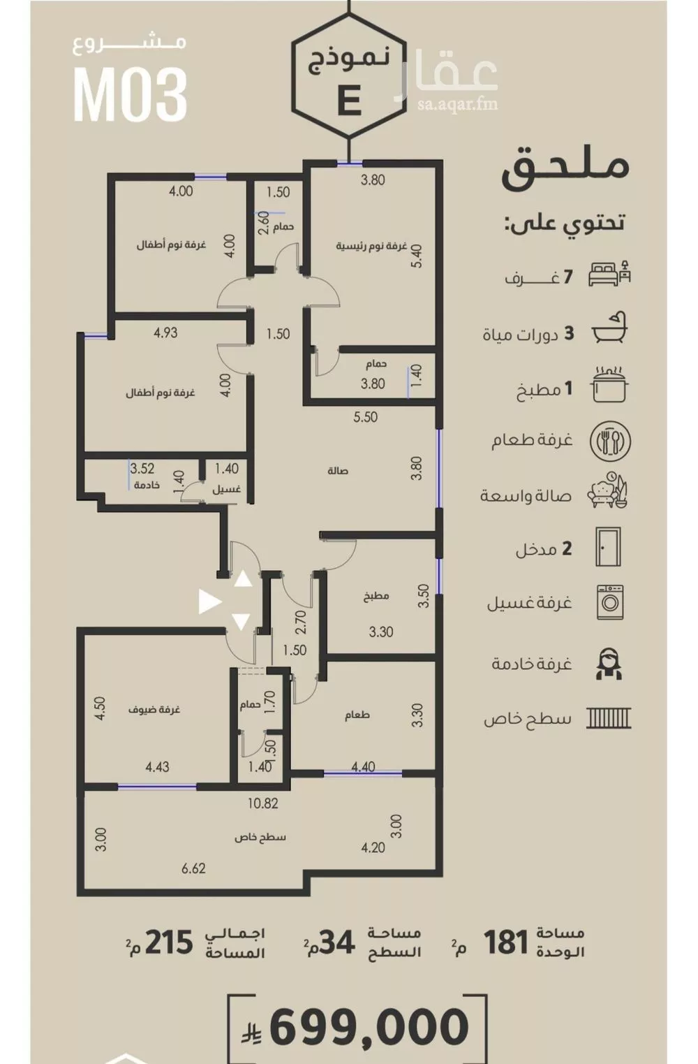 شقة 3 غرف في الفيصلية 3