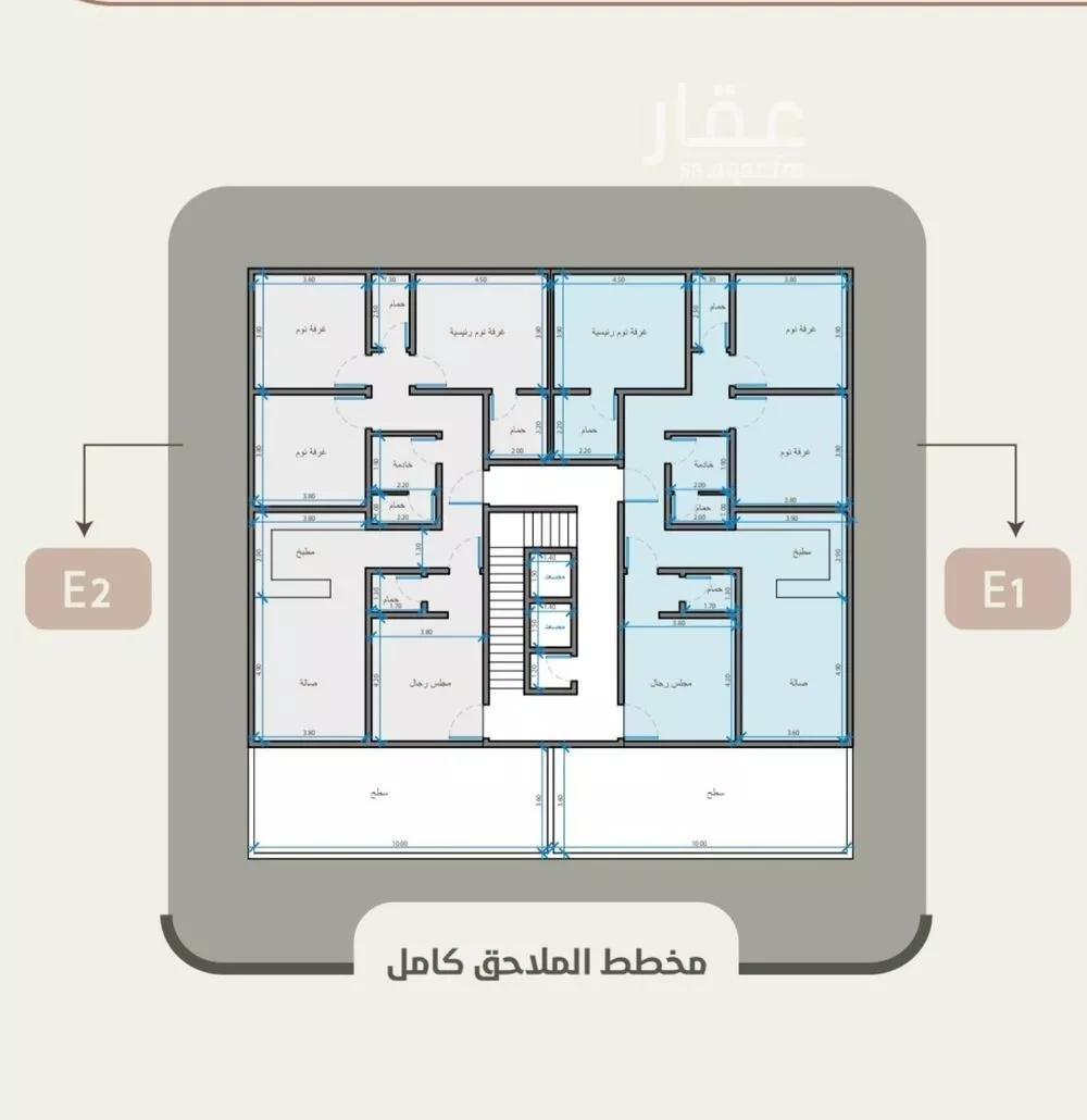 شقة 4 غرف في الروضة 3