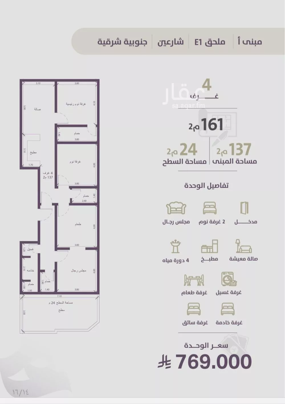 شقة 2 غرف في الزهراء 5