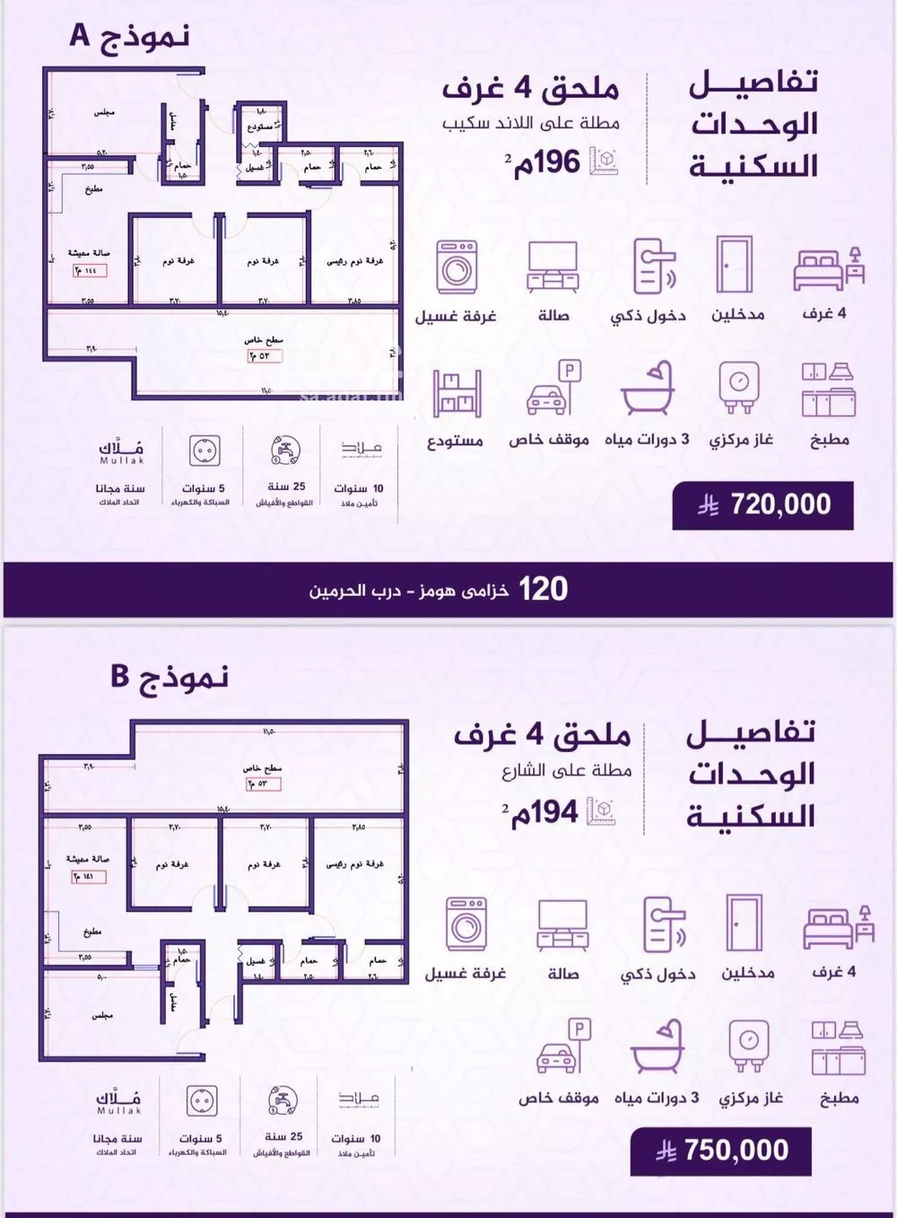 شقة 4 غرف في الفيحاء 1