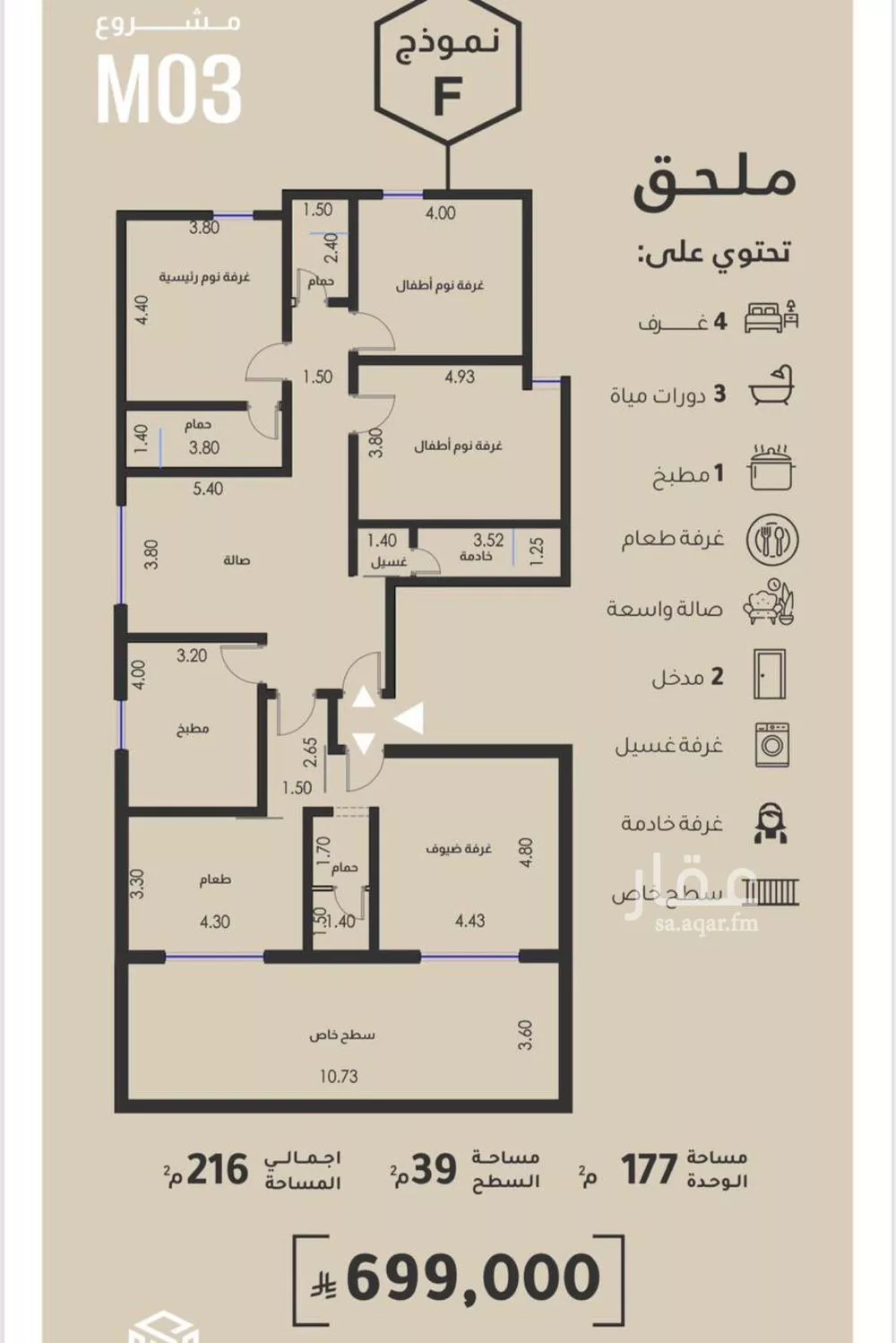 شقة 5 غرف في الفيصلية 1