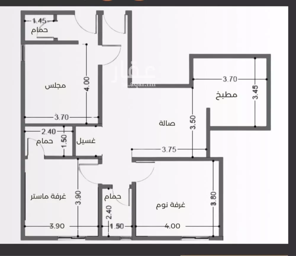 شقة 3 غرف في النزهة