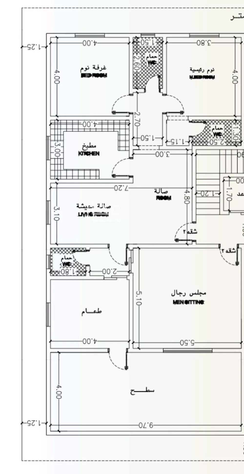 شقة 4 غرف في الحمراء 4