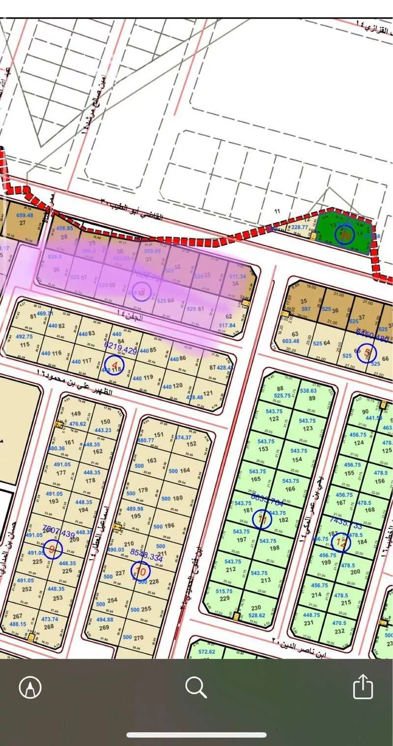 أرض 6450 م² في عين الخيف