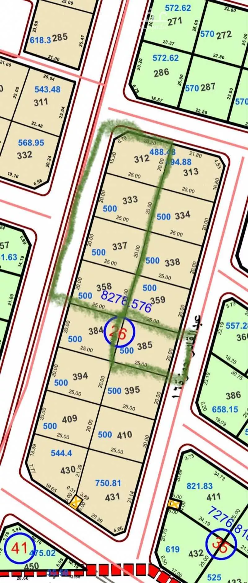 أرض 499 م² في عين الخيف