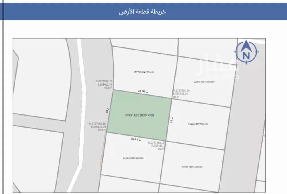 أرض 450 م² في المهدية 3