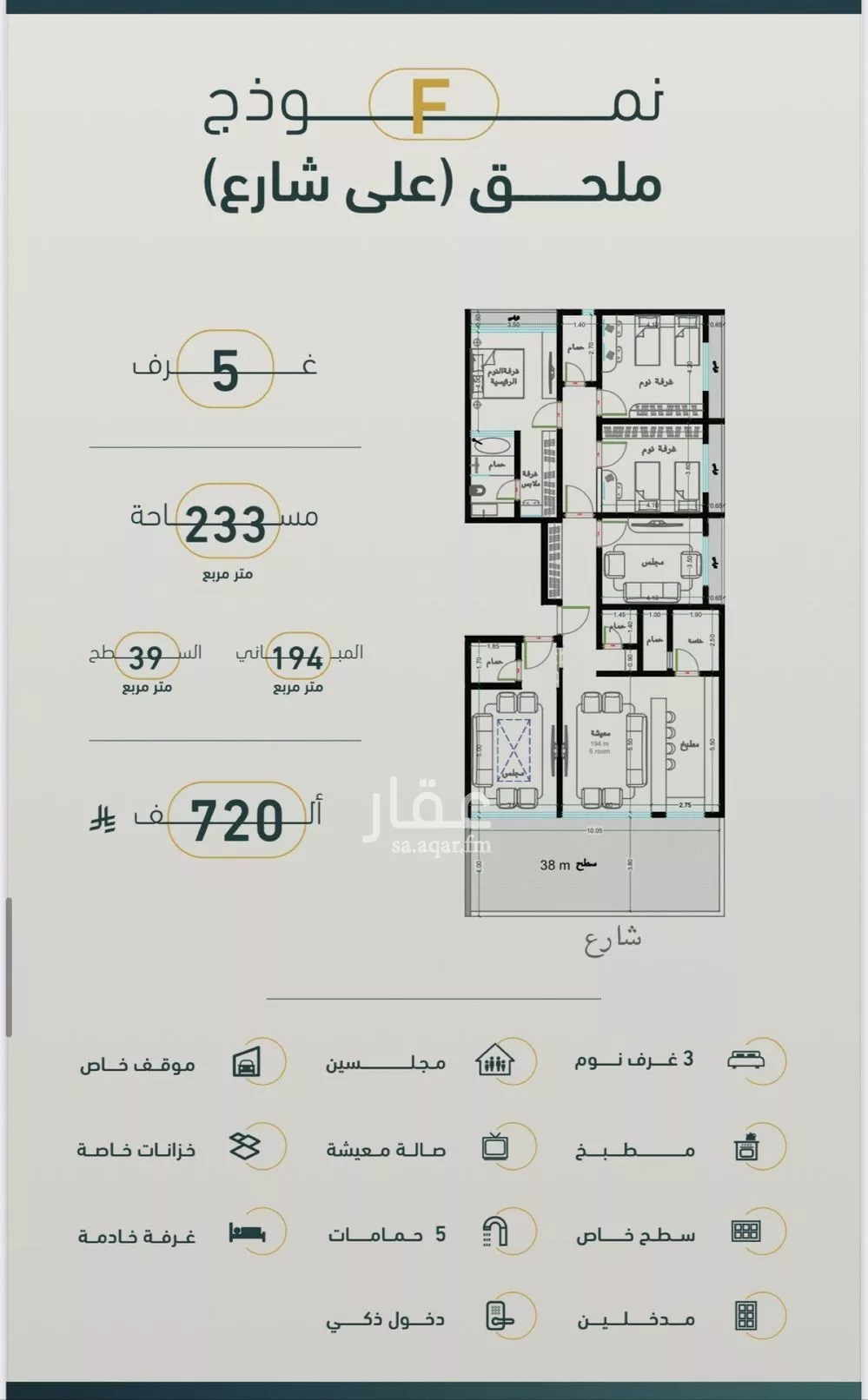 5 bedroom apartment in Al Rabwa 2