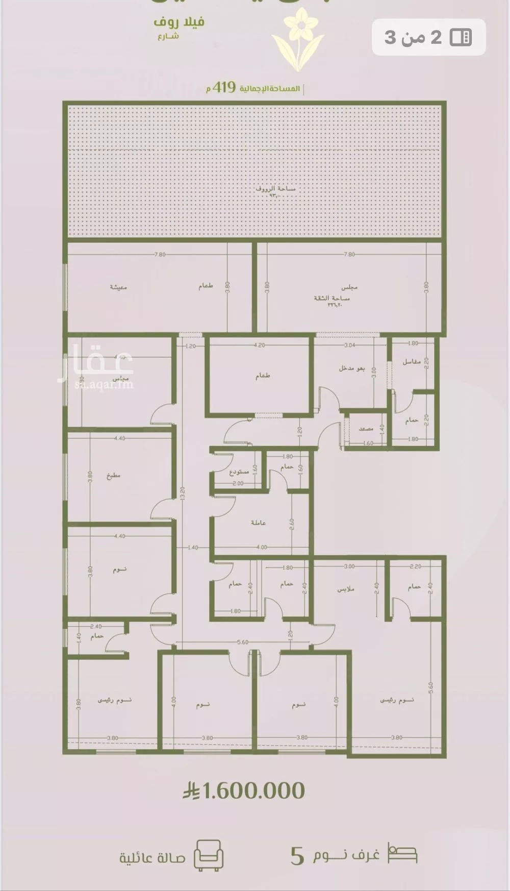 دور 7 غرف في الروضة 2
