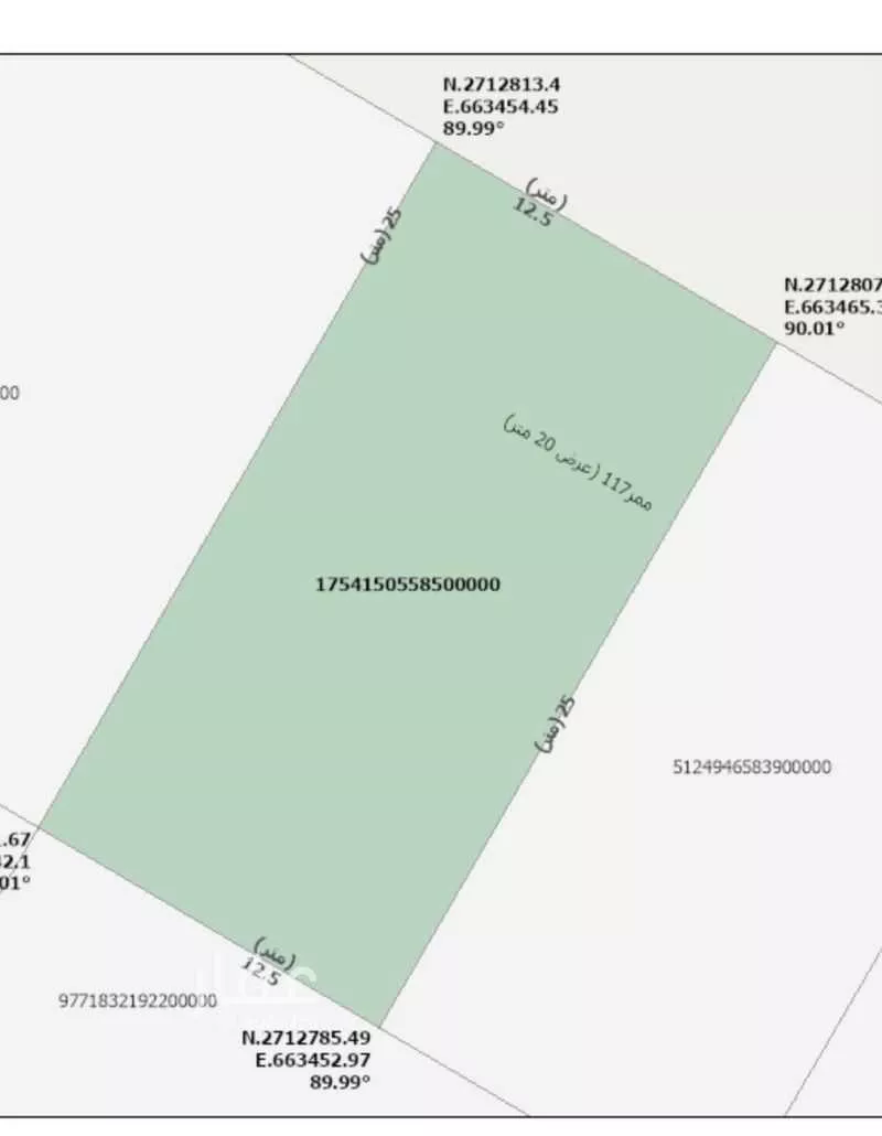 أرض 312 م² في ديراب 2