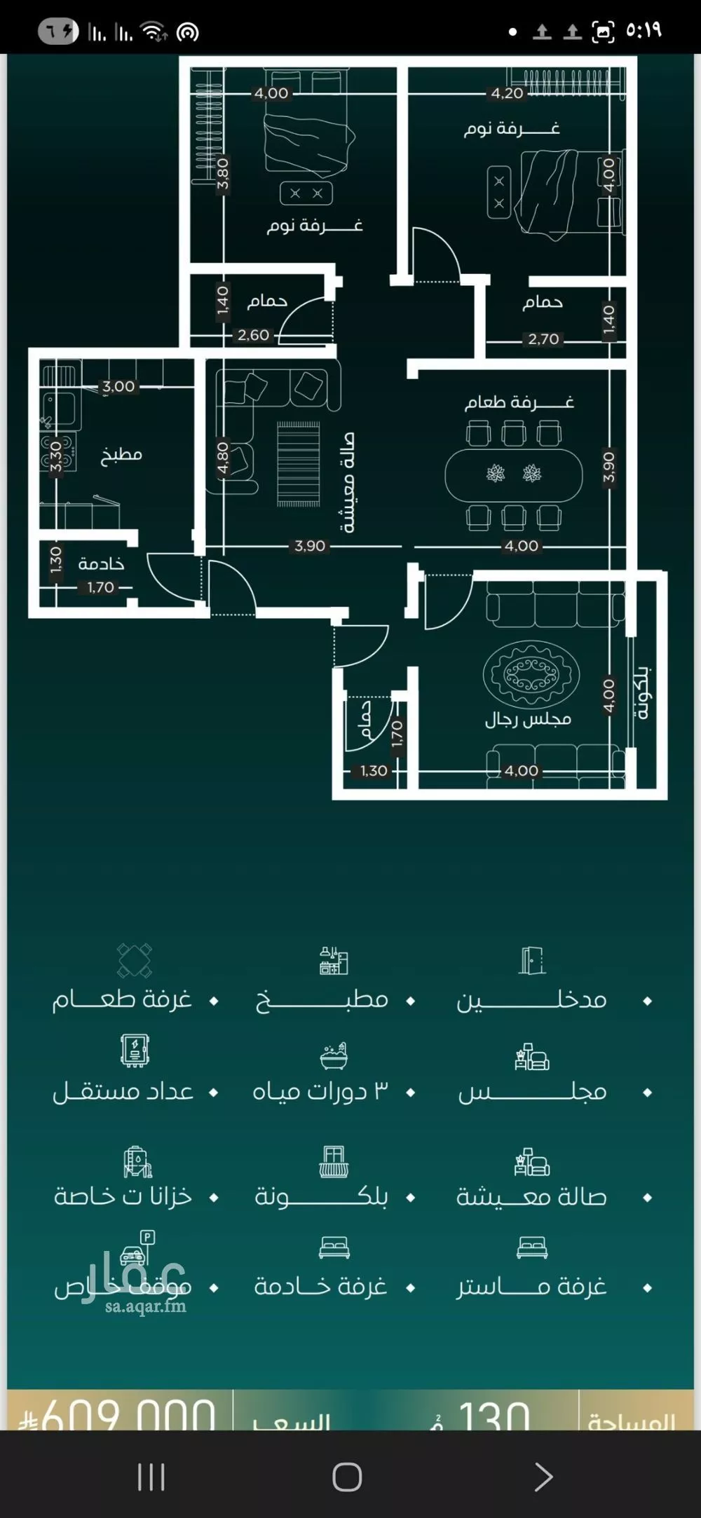 4 bedroom apartment in Al Salamah 3