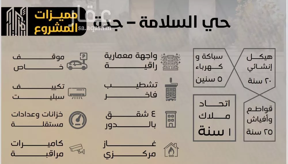 شقة 3 غرف في السلامة 5