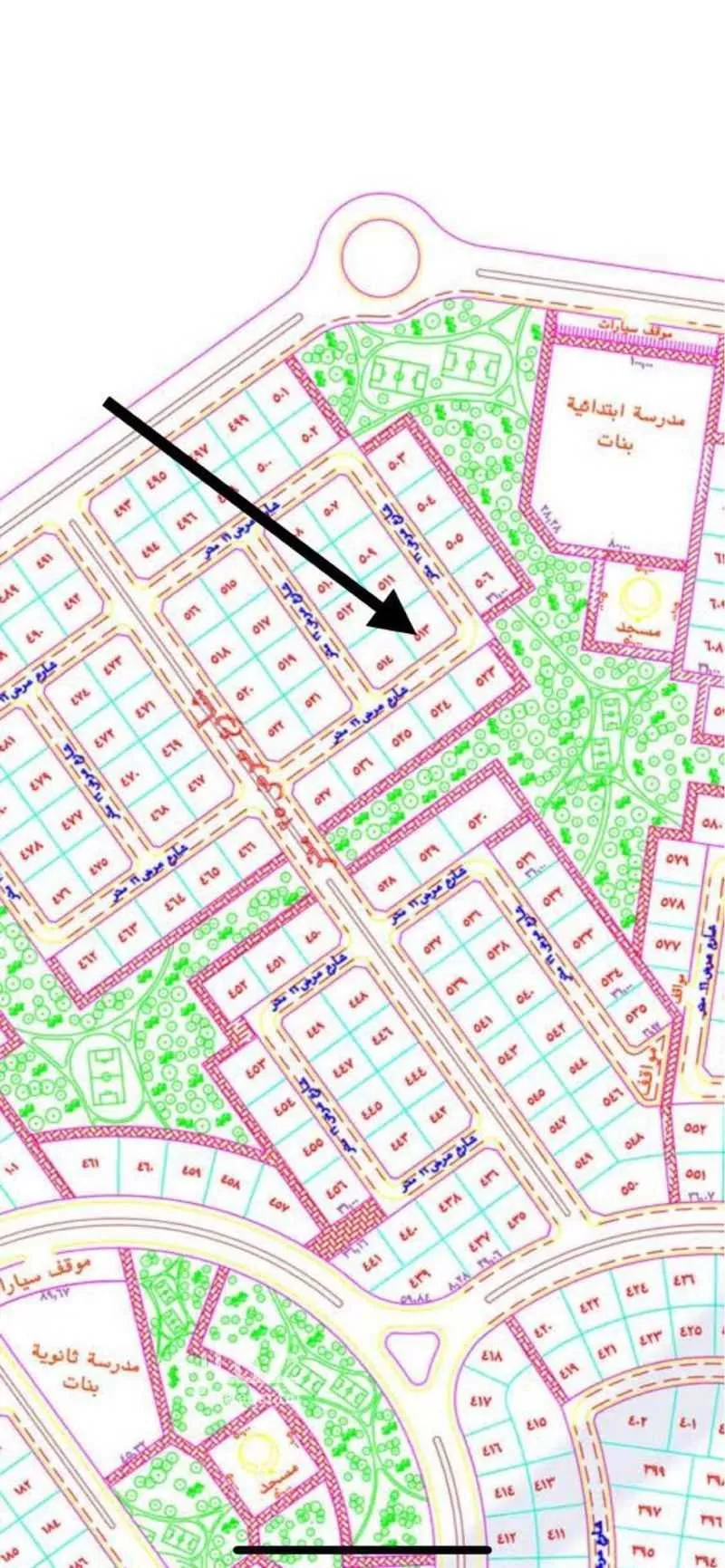 أرض 456 م² في الزمرد 1