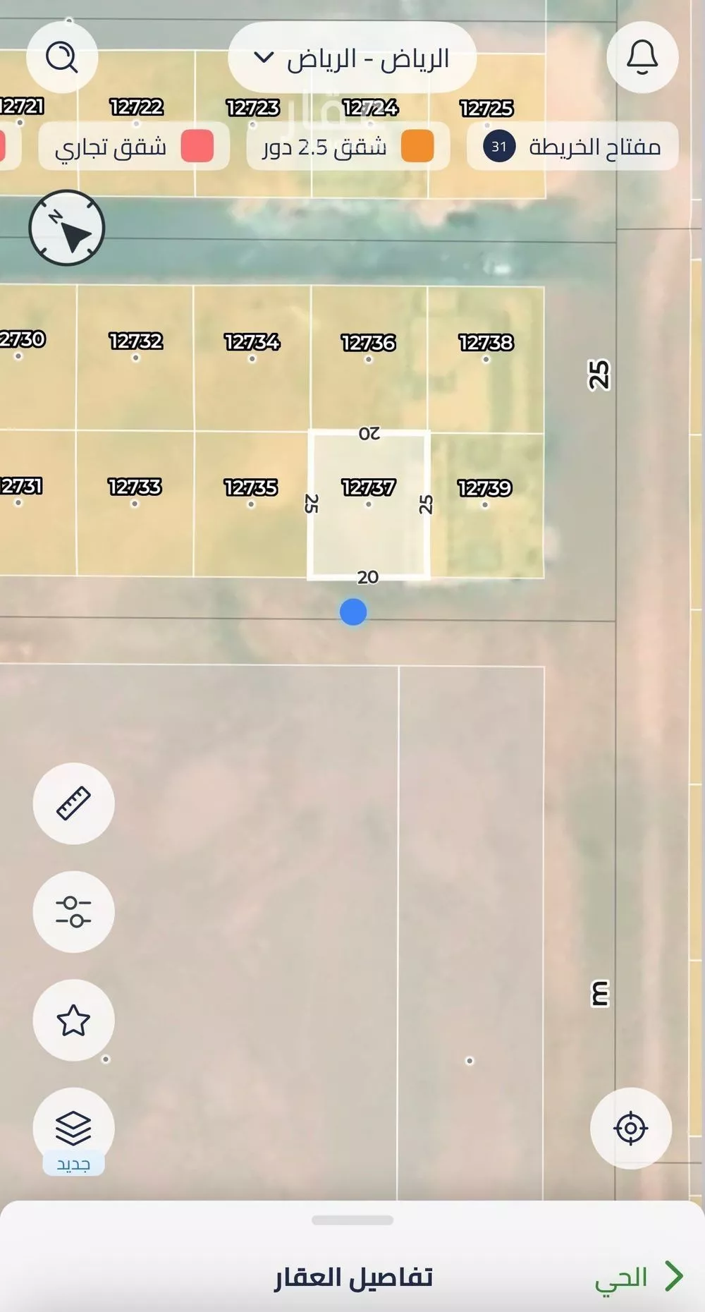 أرض 500 م² في عريض 3