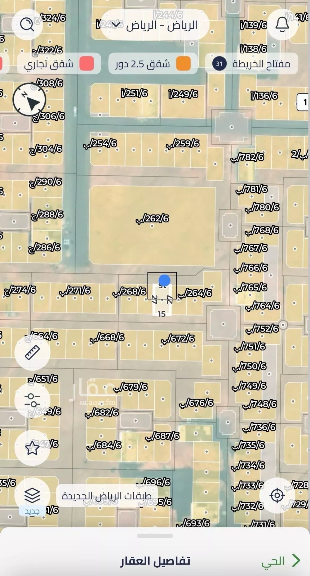 أرض 202 م² في عريض 4