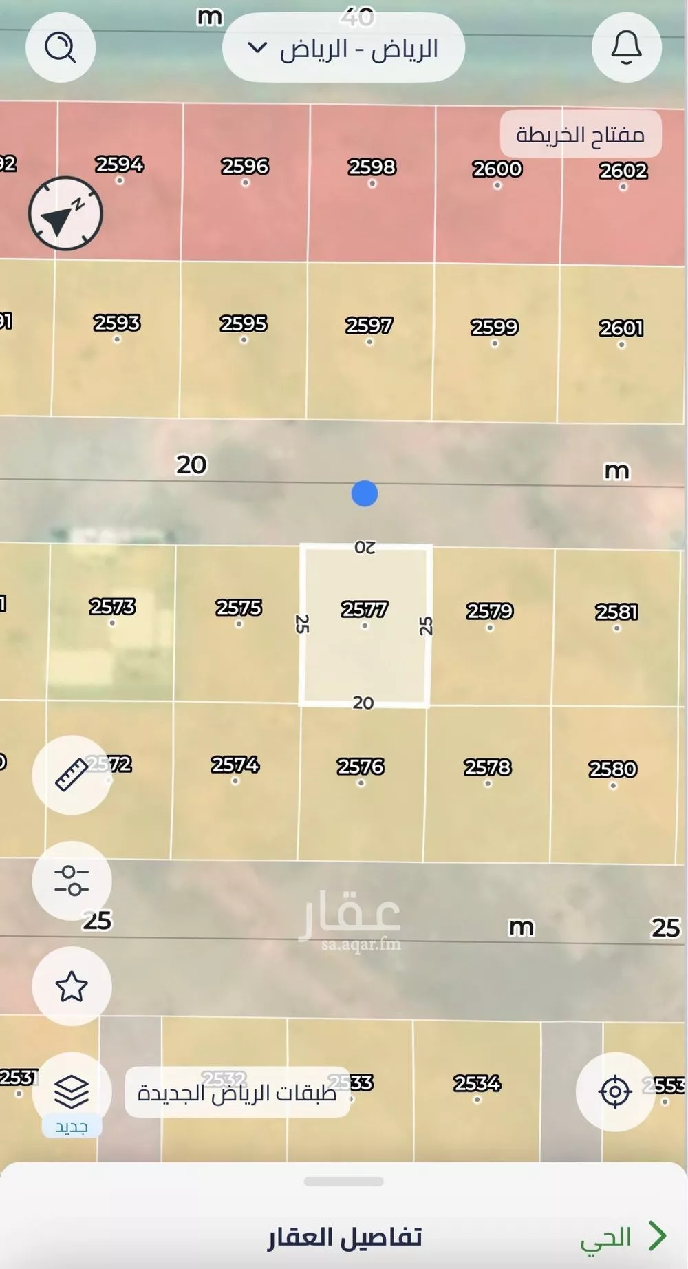 أرض 500 م² في عريض 3