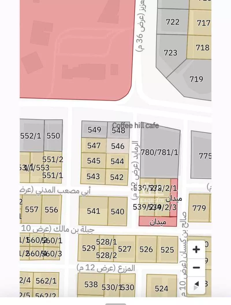 أرض 412 م² في الورود 2