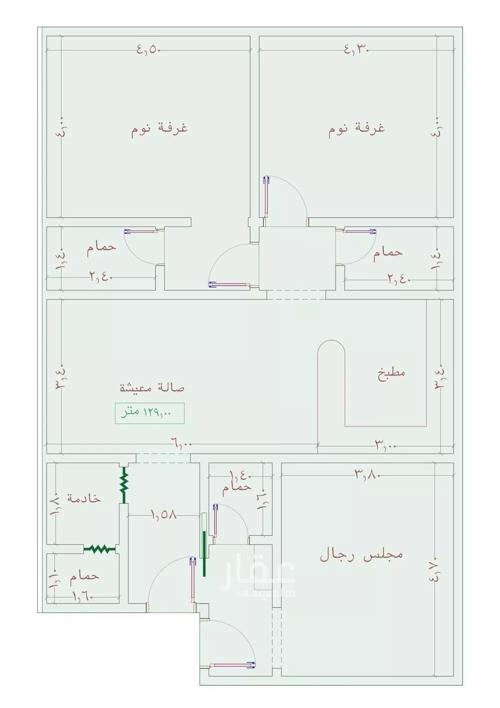 شقة 3 غرف في الجامعة 2