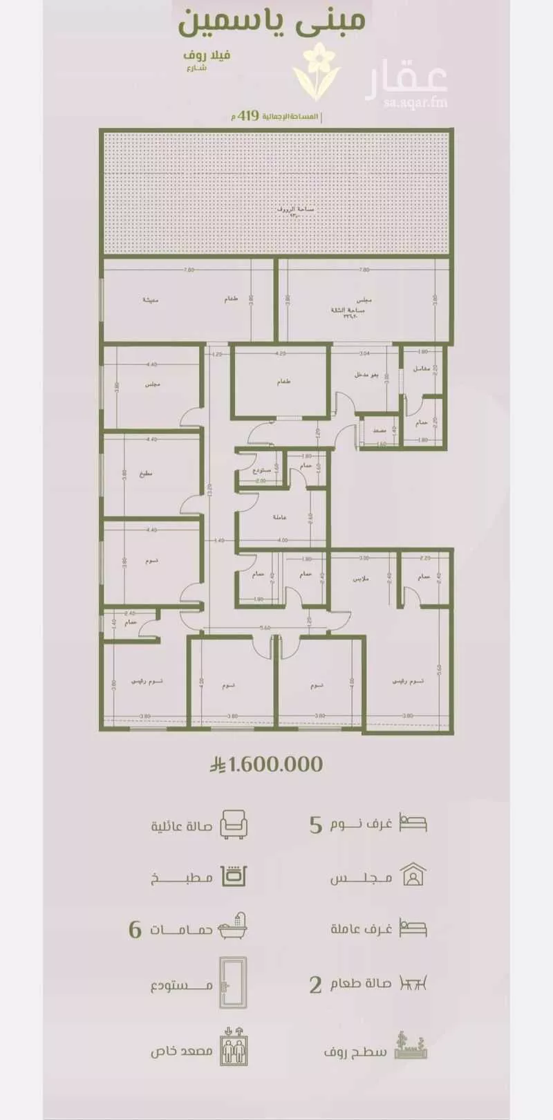 دور 7 غرف في الروضة 3