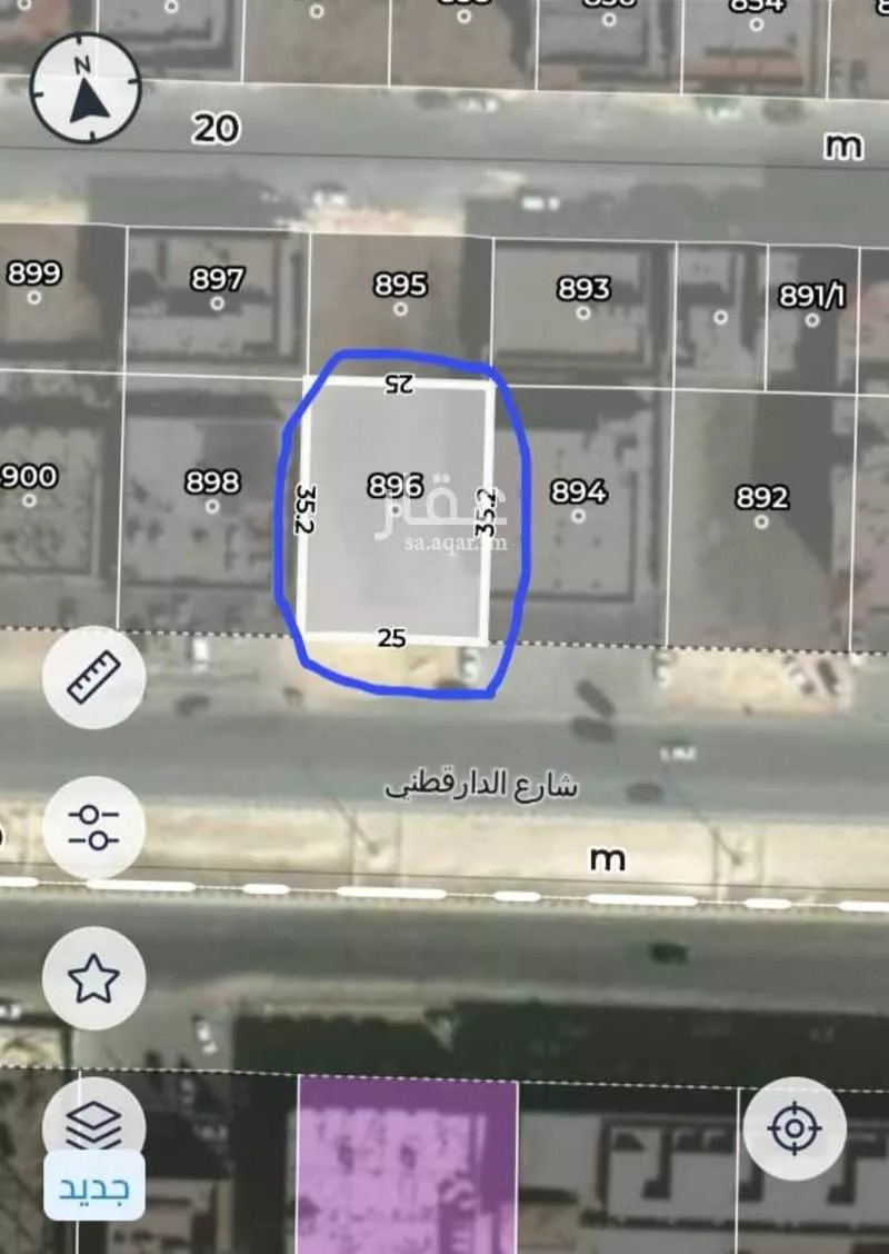 أرض 875 م² في الشراع 1