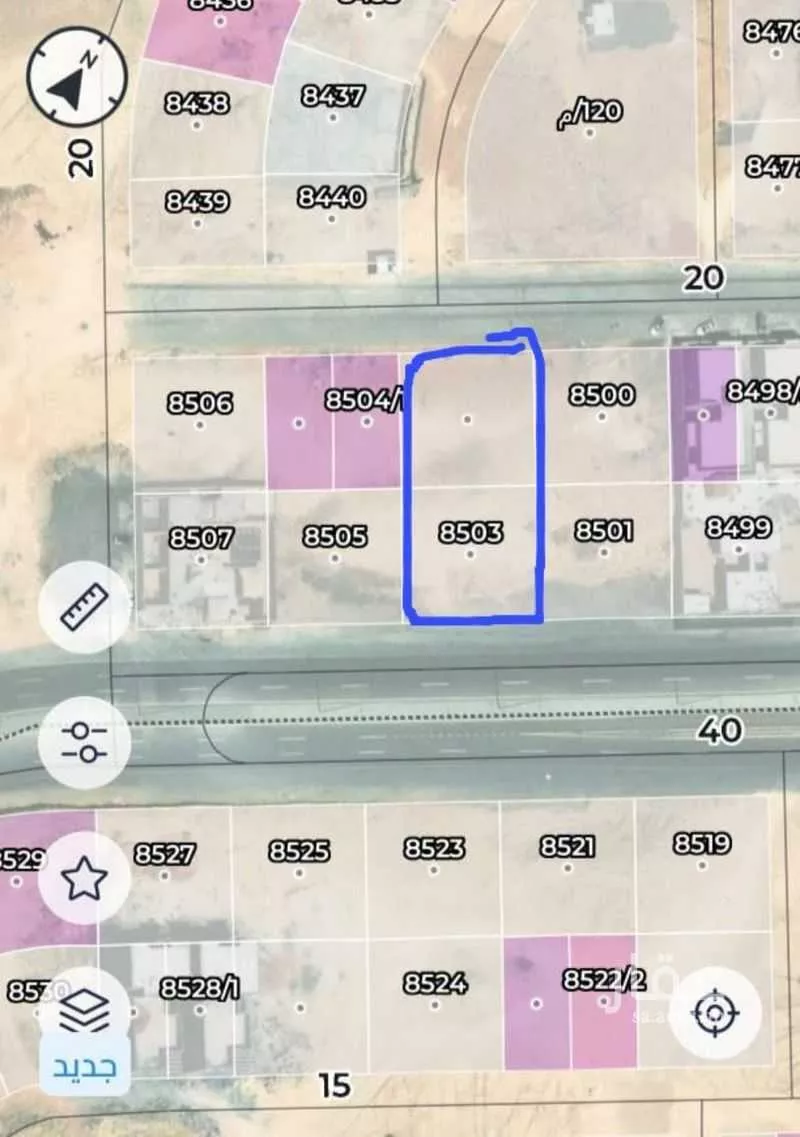 1800 sqm land in Al Mahdiyyah 1