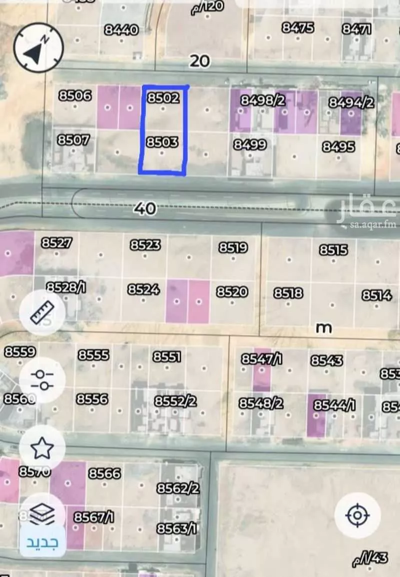 1800 sqm land in Al Mahdiyyah 3