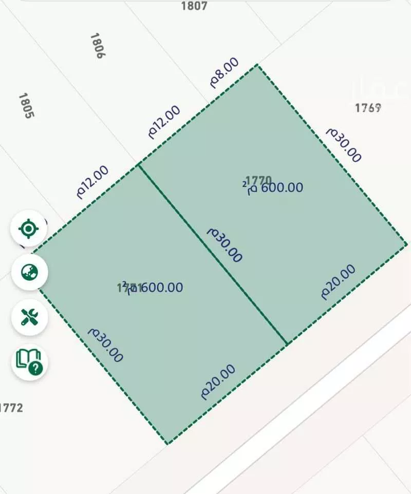 600 sqm land in Al Janadriyah 2