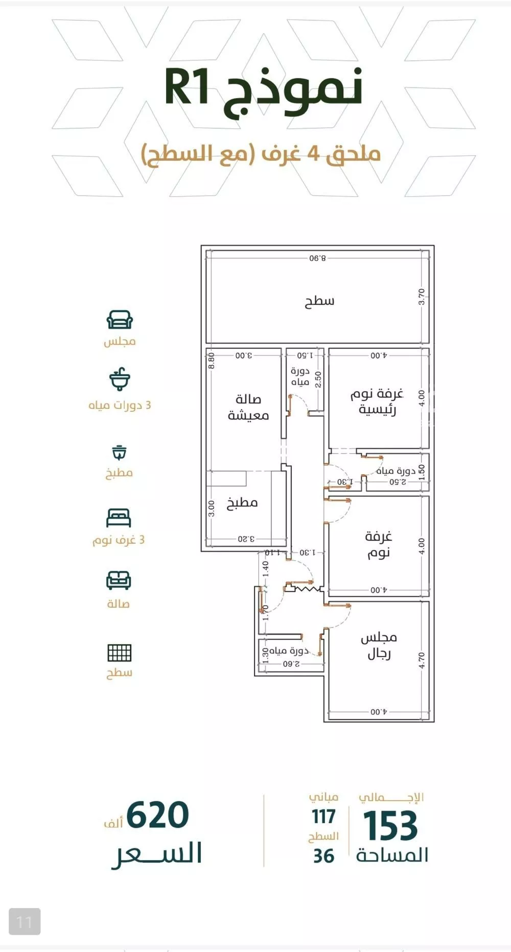 4 bedroom apartment in Al Rabwa 2