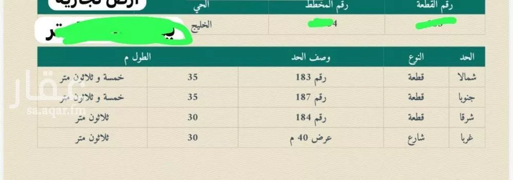 1050 sqm land in Al Khaleej 2