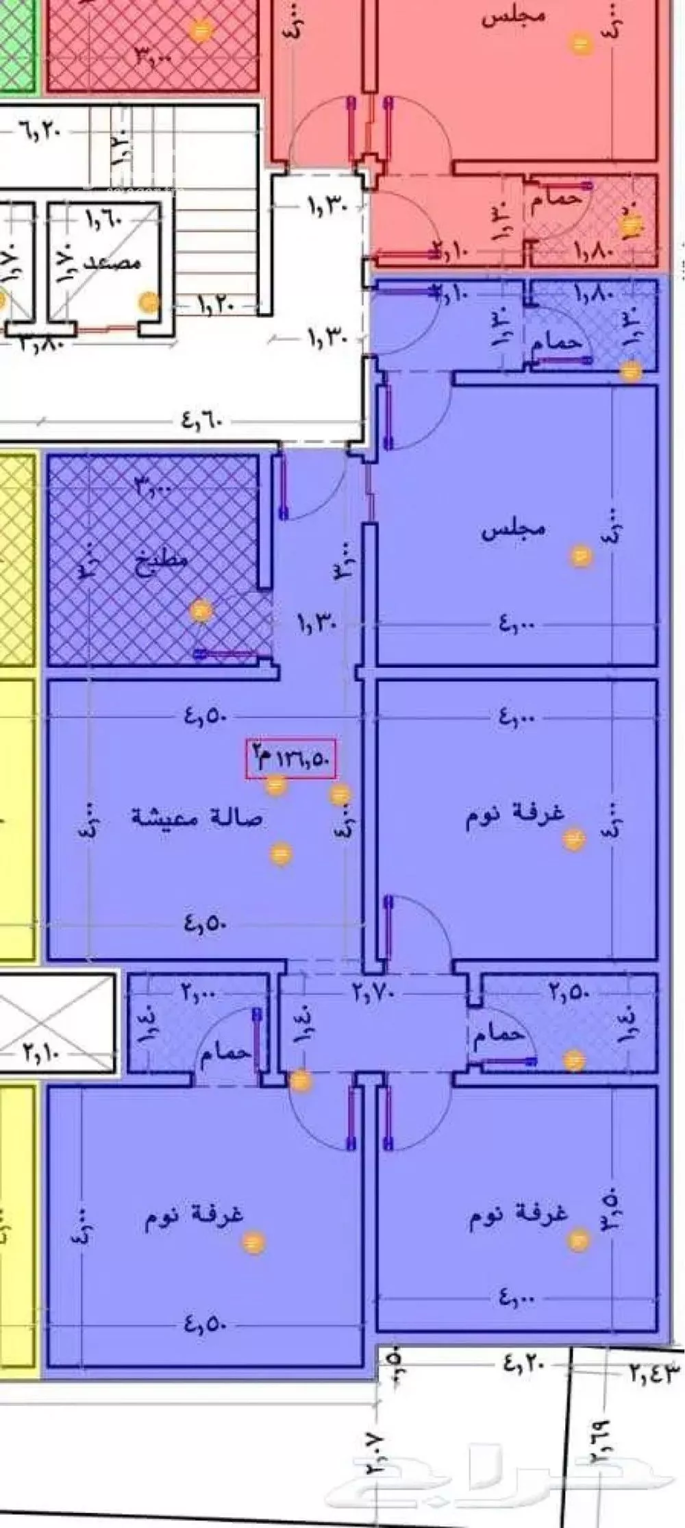 شقة 4 غرف في الواحة 5