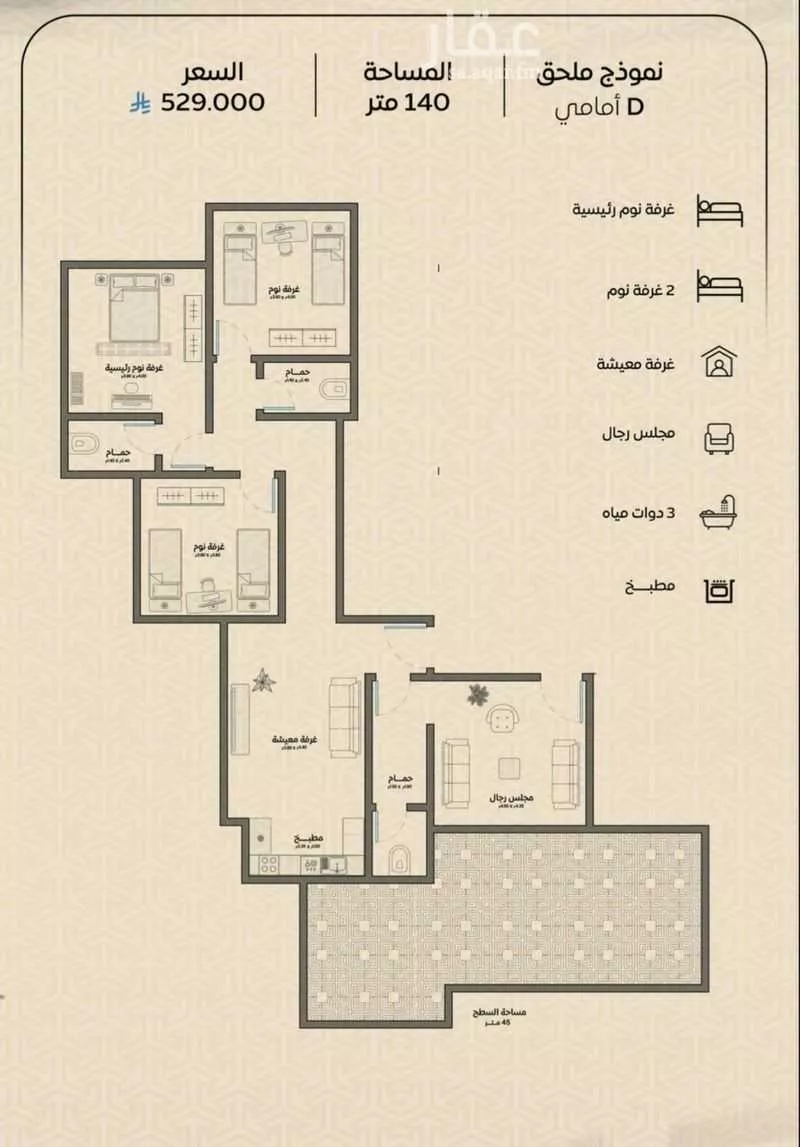 3 bedroom apartment in Ar Rayan, Jeddah 10