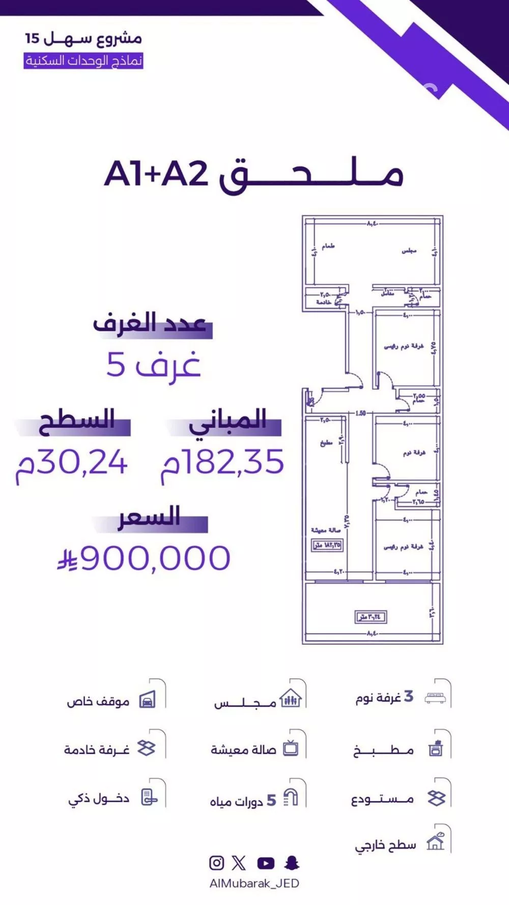 3 bedroom apartment in Al Zahra, Jeddah 4