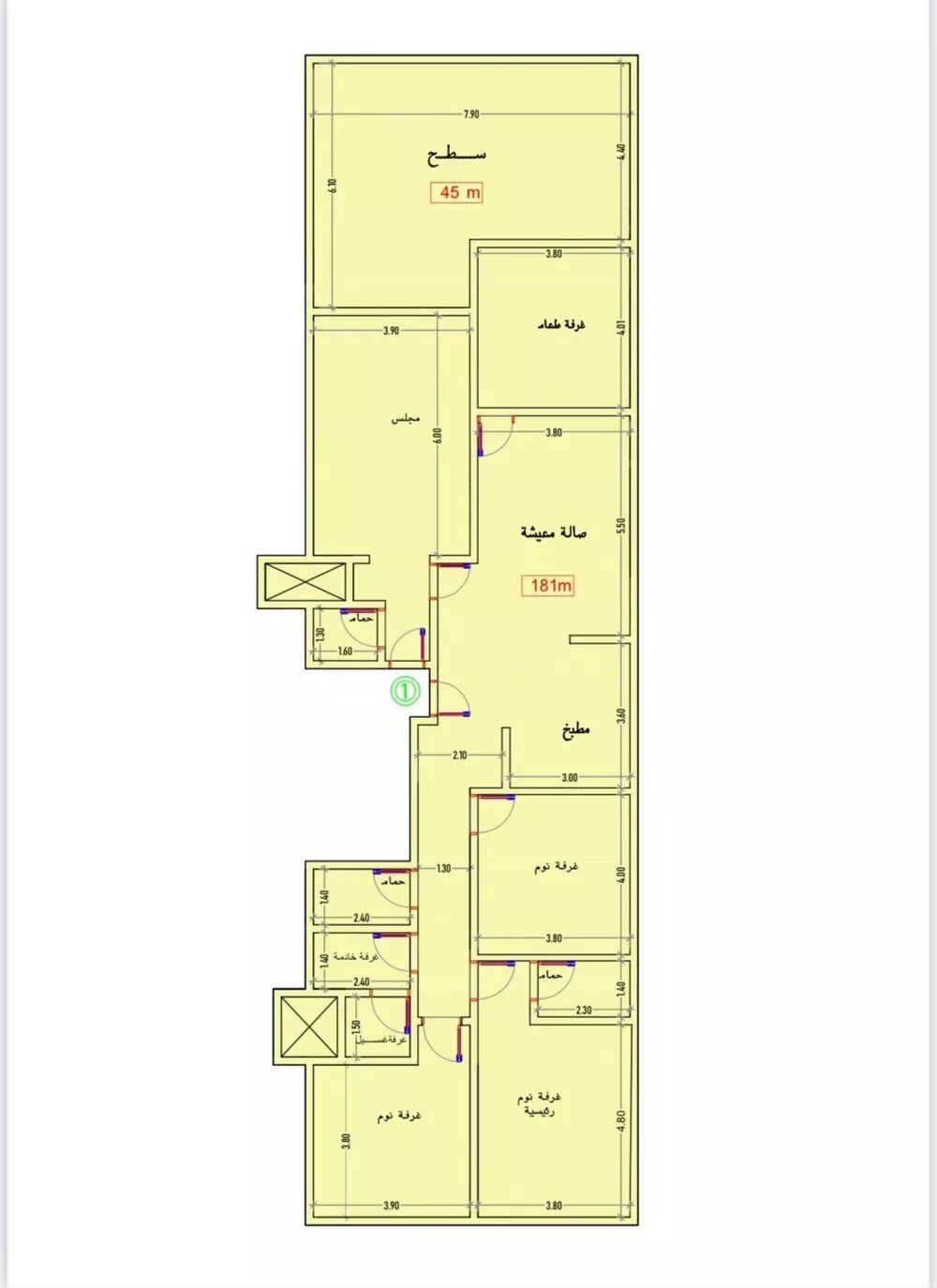 شقة 5 غرف في طيبة 2