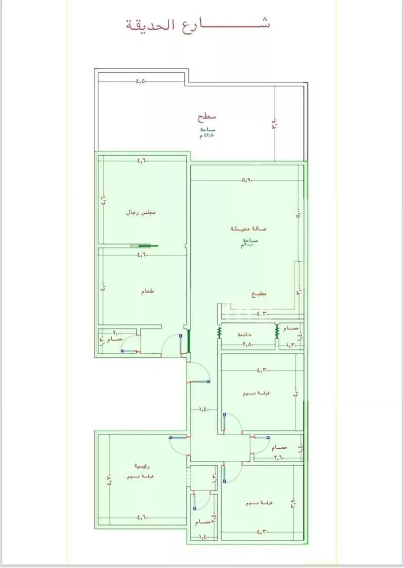 شقة 5 غرف في الواحة 1